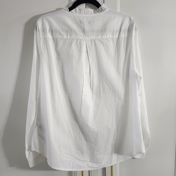 J.Crew Ruffleneck tuxedo shirt in lightweight cotton poplin - Picture 4 of 10